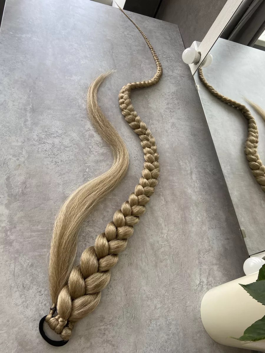 хвост-коса на резинке