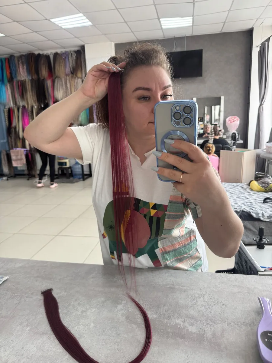 Пряди на заколках