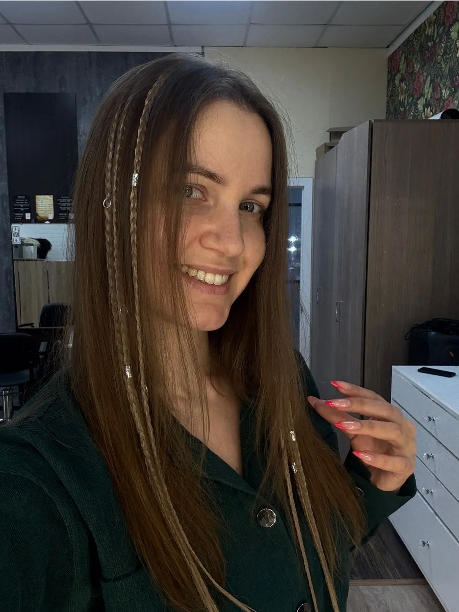 Косы на заколках