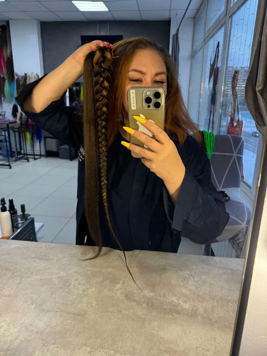 хвост-коса на резинке