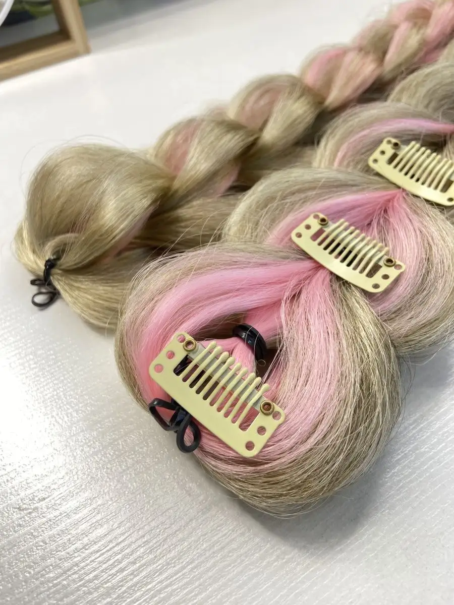 3д косы накладные на заколках