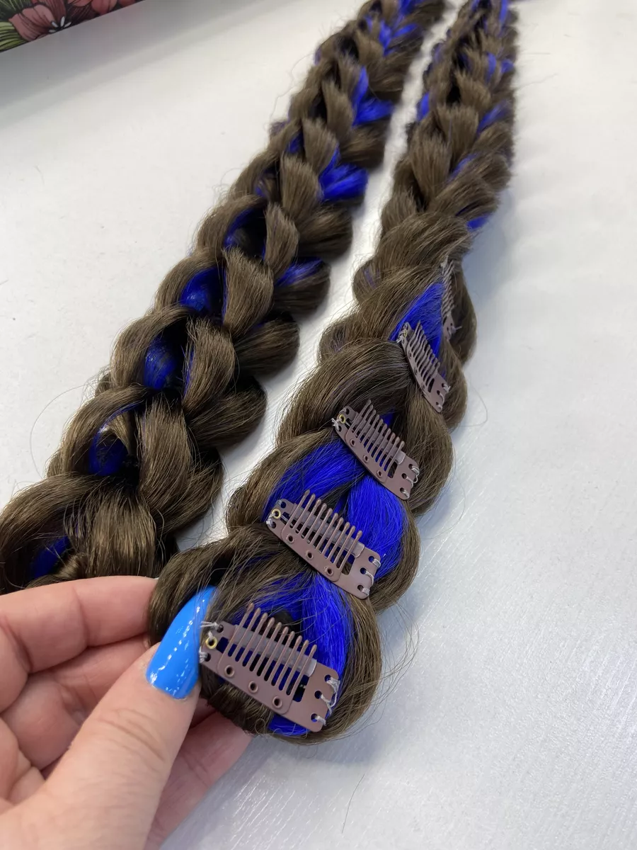 3д косы накладные на заколках