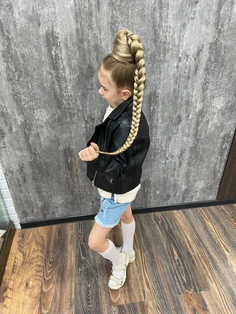 Хвост-коса на резинке