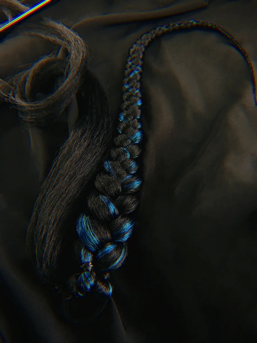 хвост-коса на резинке