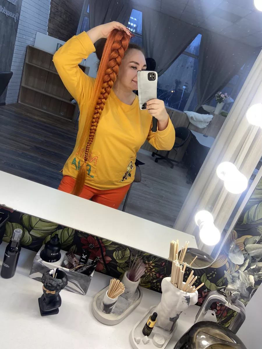 Хвост-коса на резинке