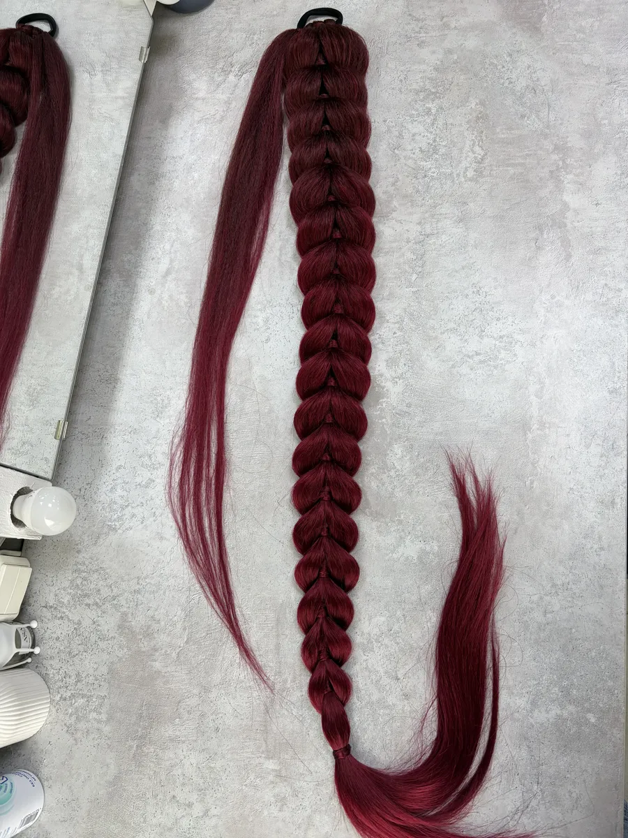 Хвост-коса на резинке