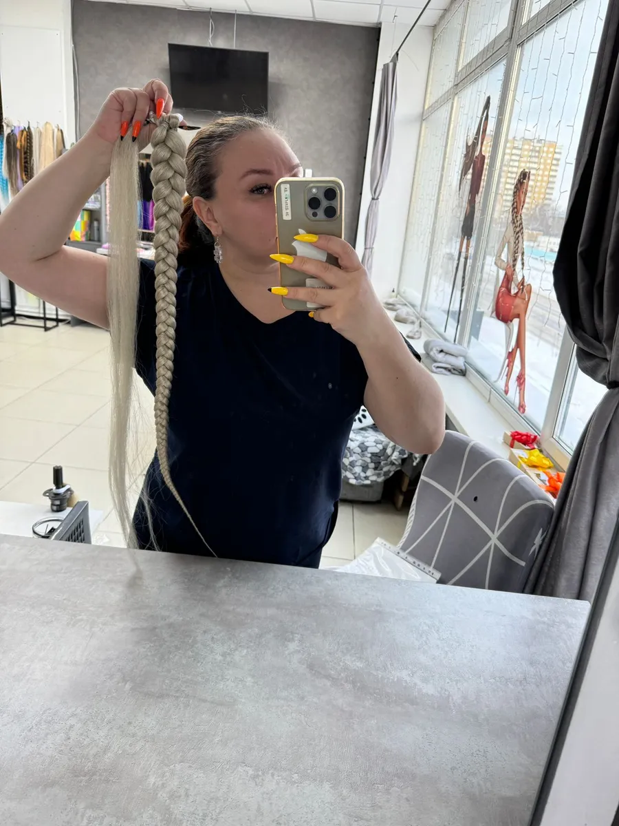 хвост-коса на резинке