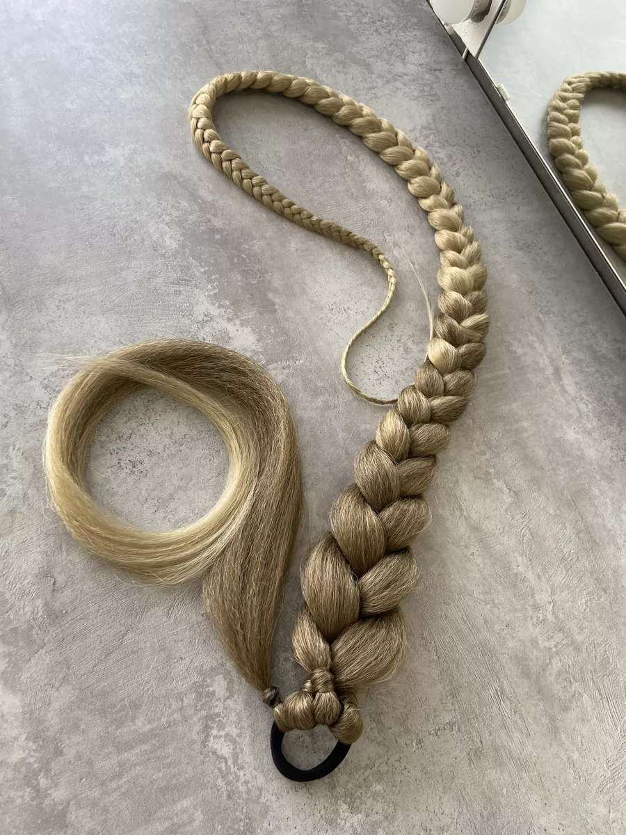 хвост-коса на резинке