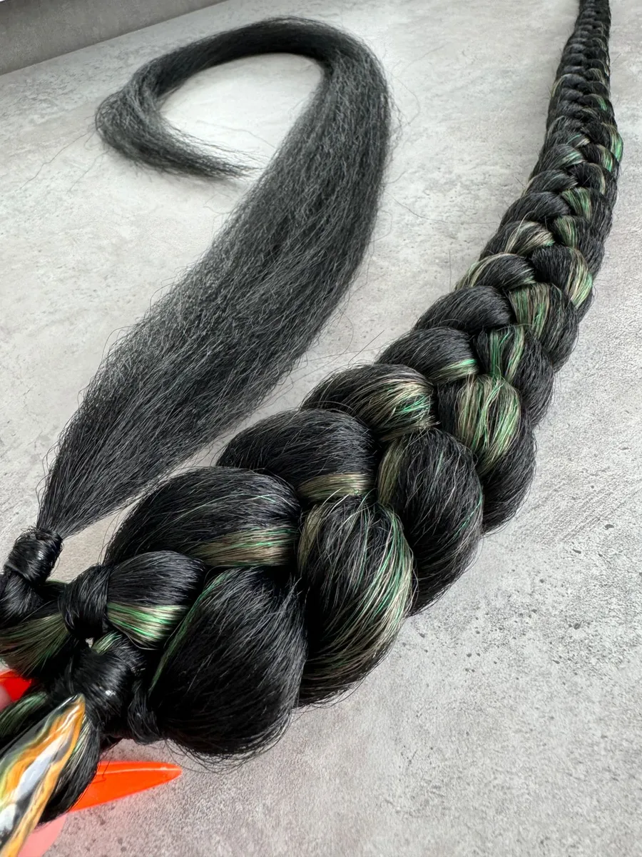 хвост-коса на резинке