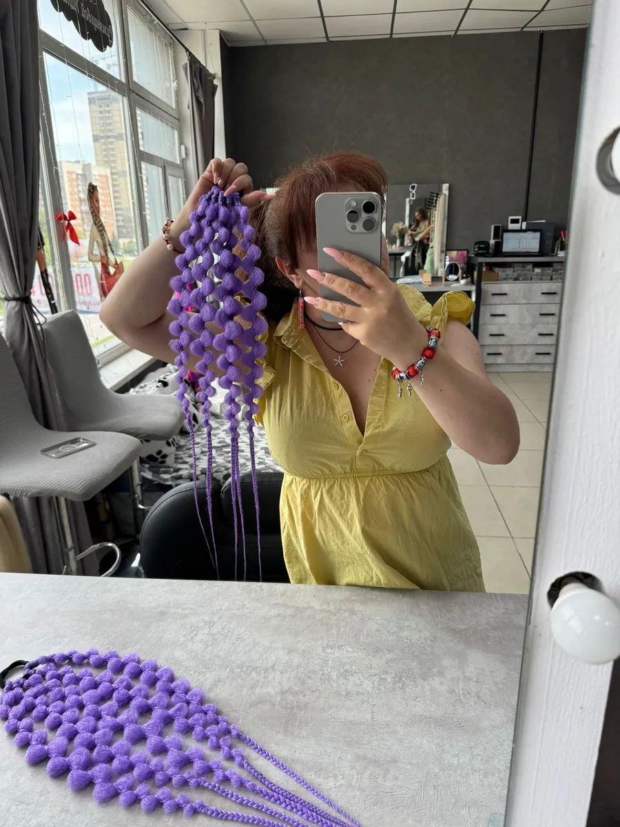 Резинка с ажурными косами