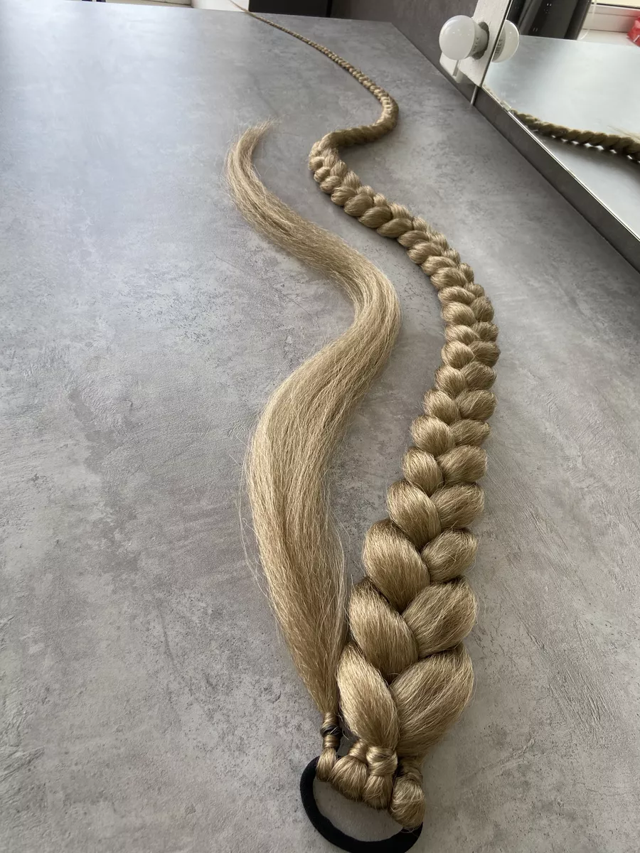 хвост-коса на резинке