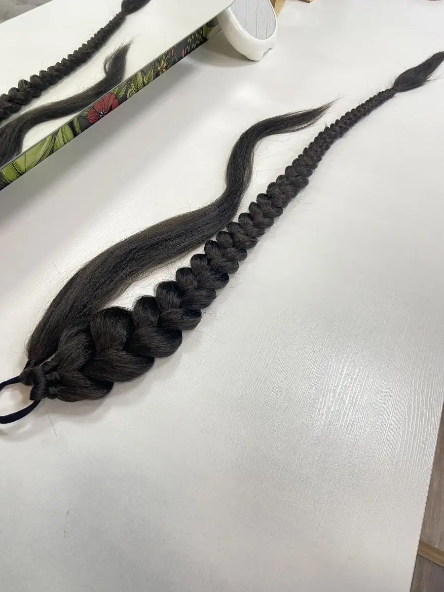 Хвост-коса на резинке