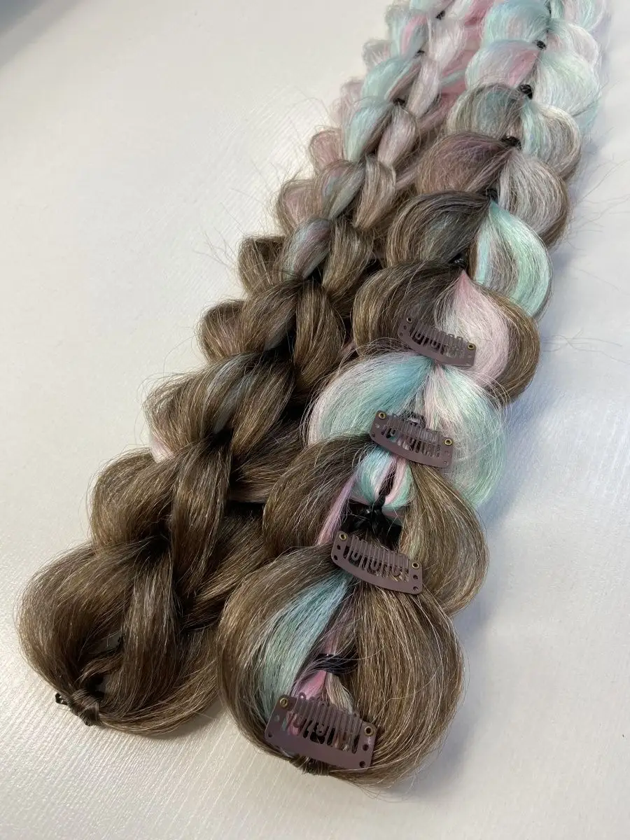 3д косы накладные на заколках