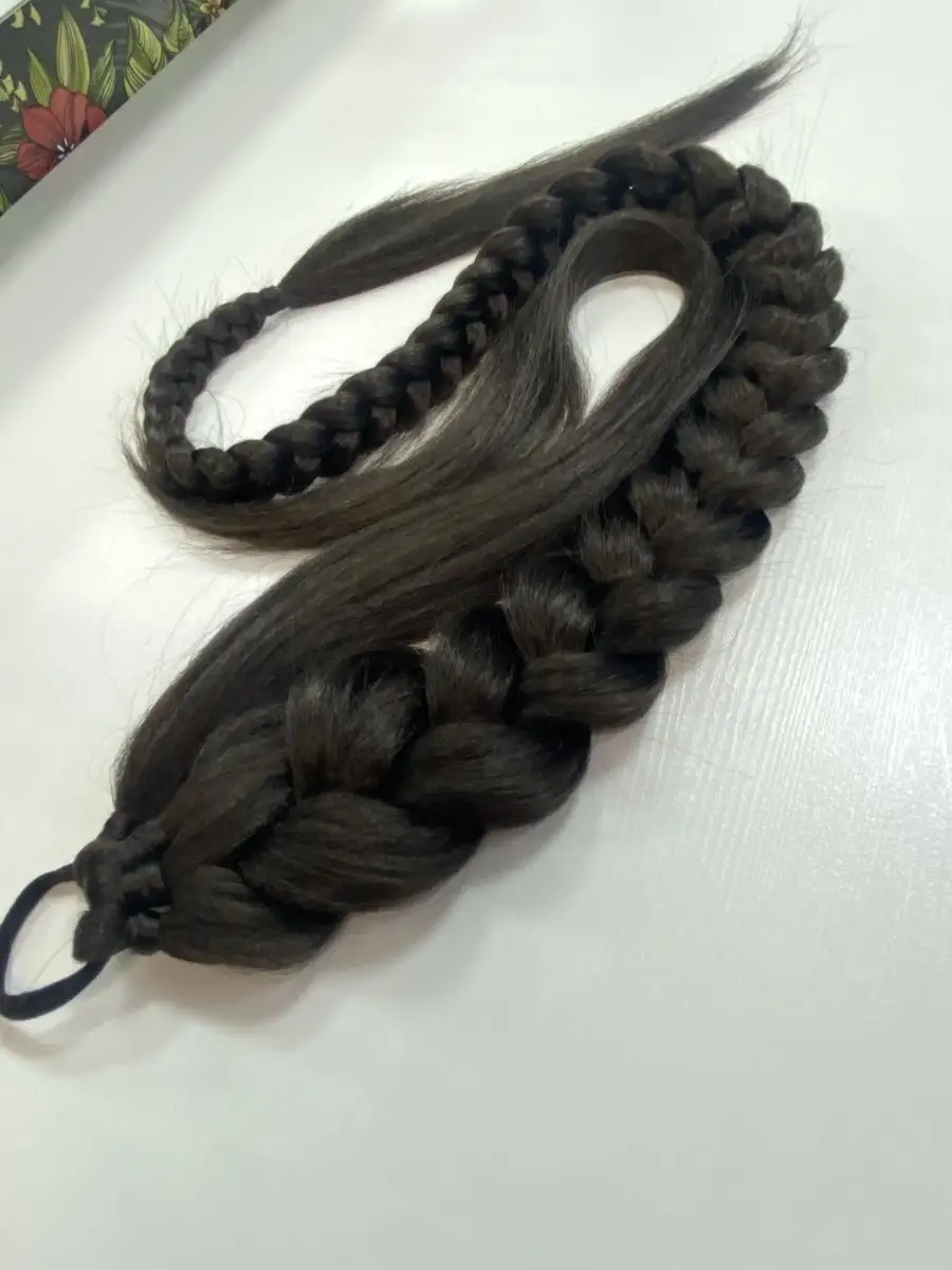 Хвост-коса на резинке