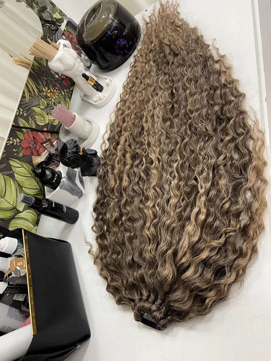 Хвост кудрявый на резинке