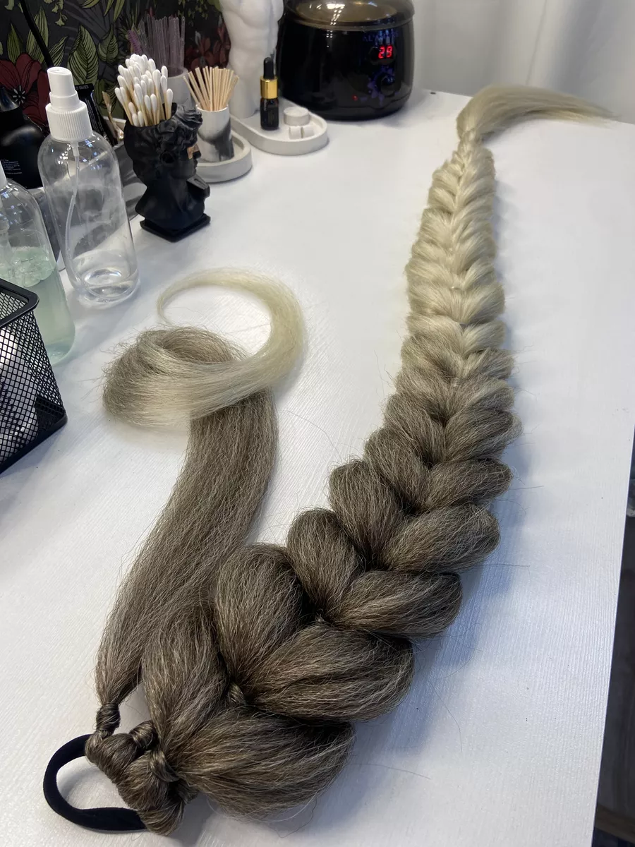 хвост-коса на резинке