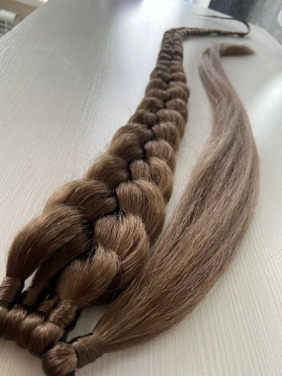 Хвост-коса на резинке