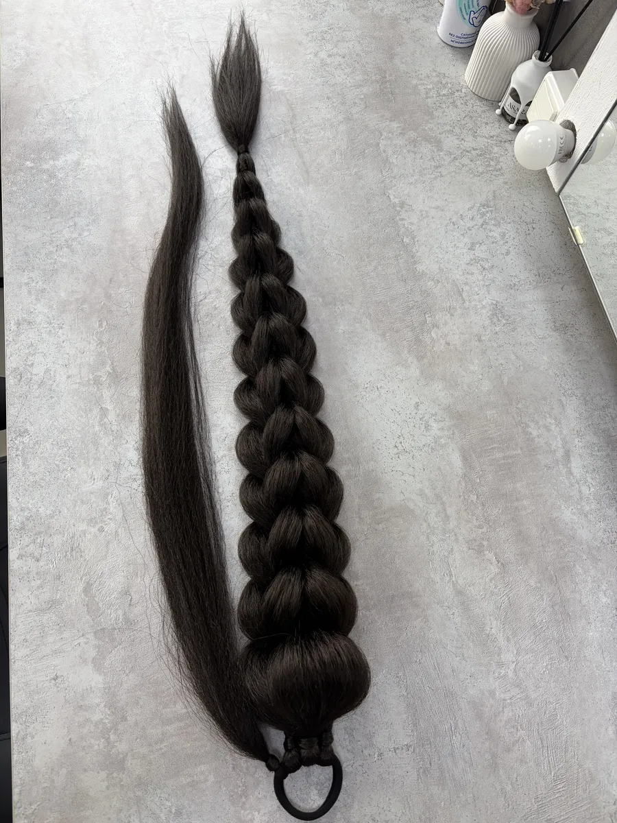 Хвост-коса на резинке