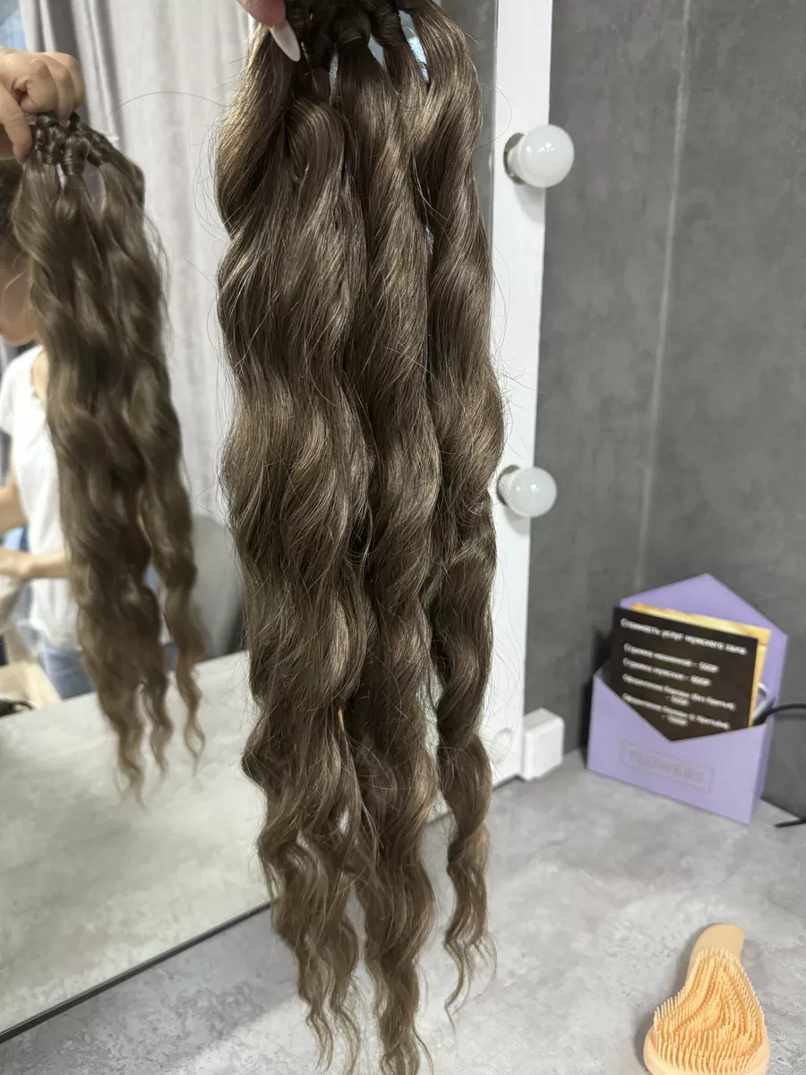 Хвост на резинке волна