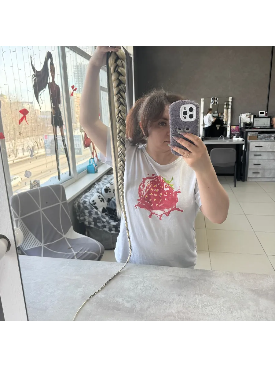 Хвост-коса на резинке