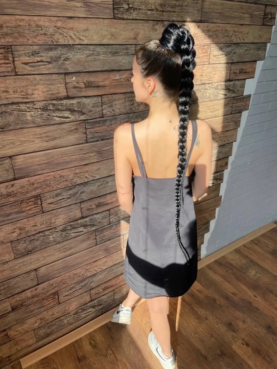 Хвост-коса на резинке