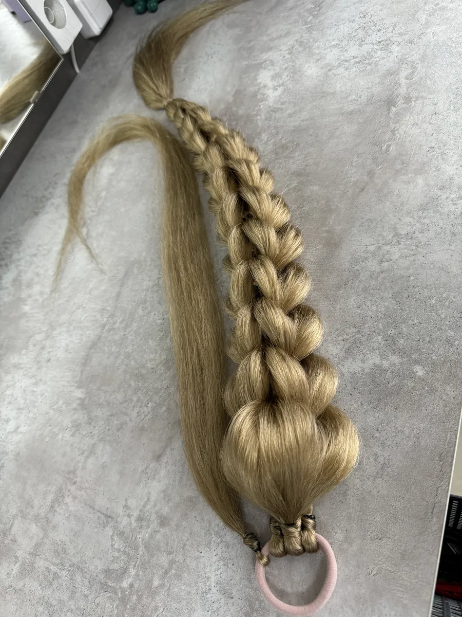 хвост-коса на резинке