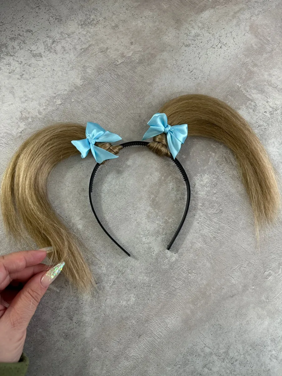 Ободок с хвостиками