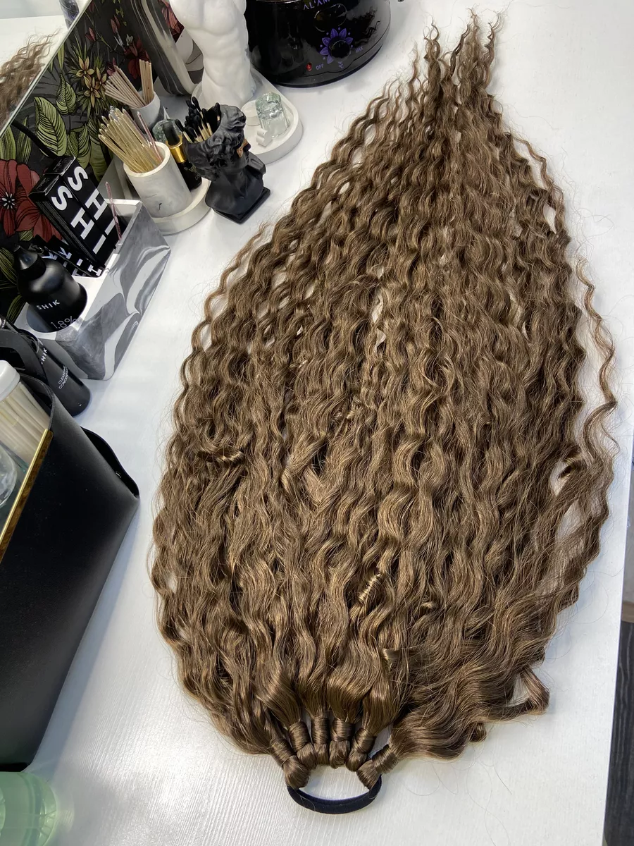 Хвост кудрявый на резинке