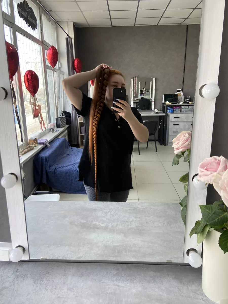 хвост-коса на резинке