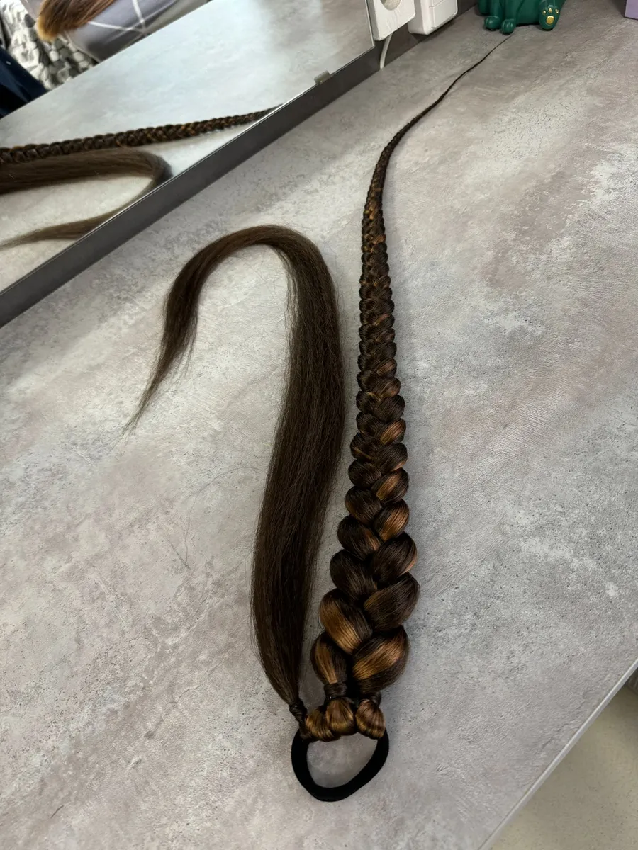 хвост-коса на резинке