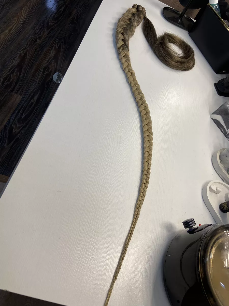 хвост-коса на резинке