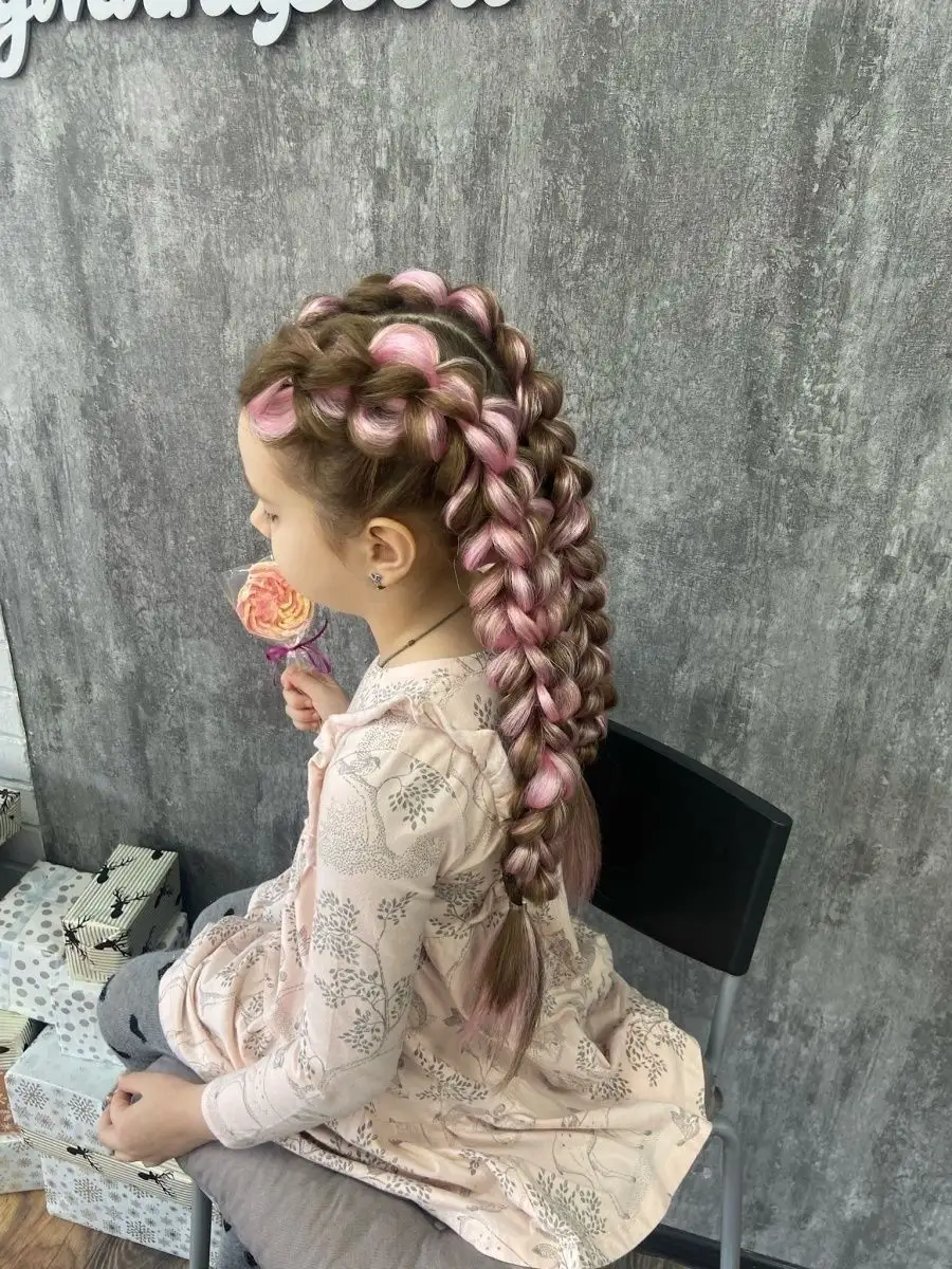 3д косы накладные на заколках