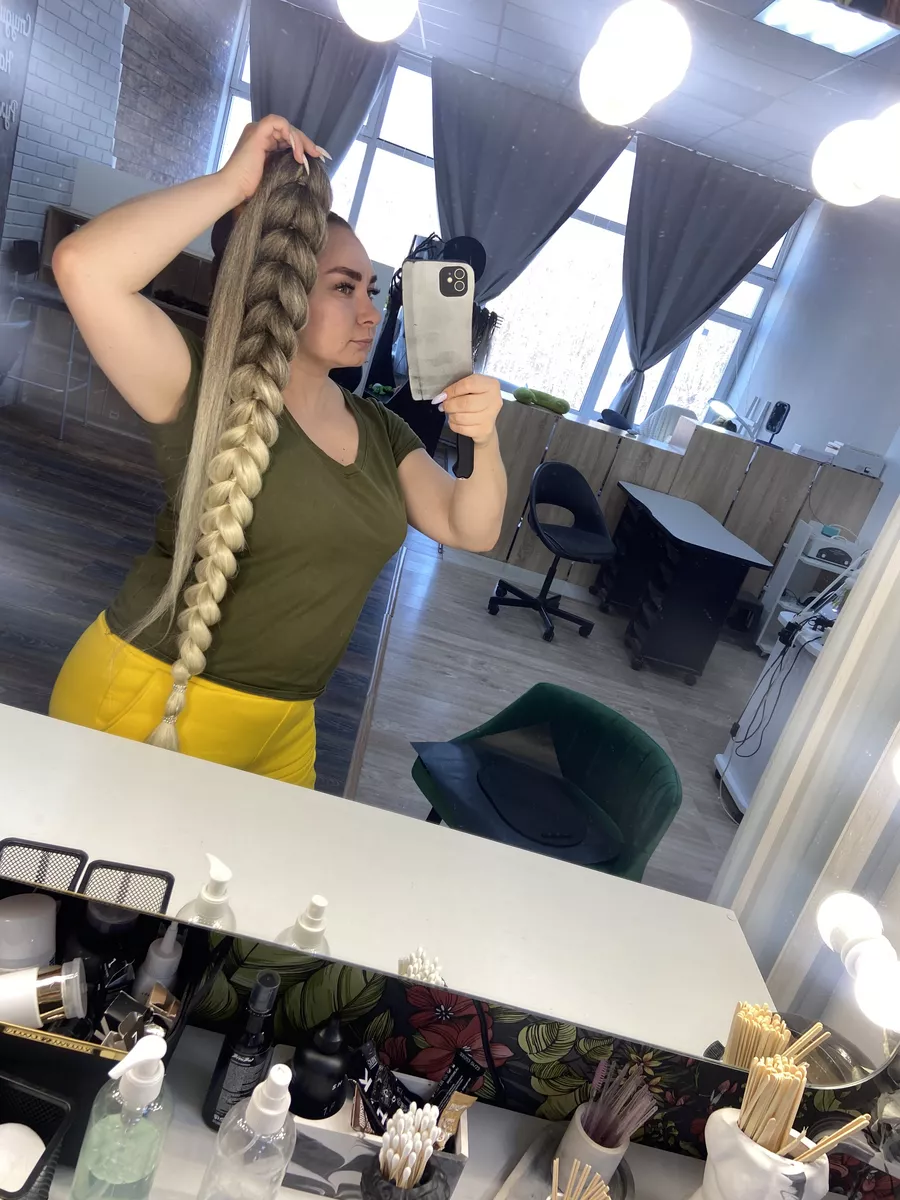 хвост-коса на резинке