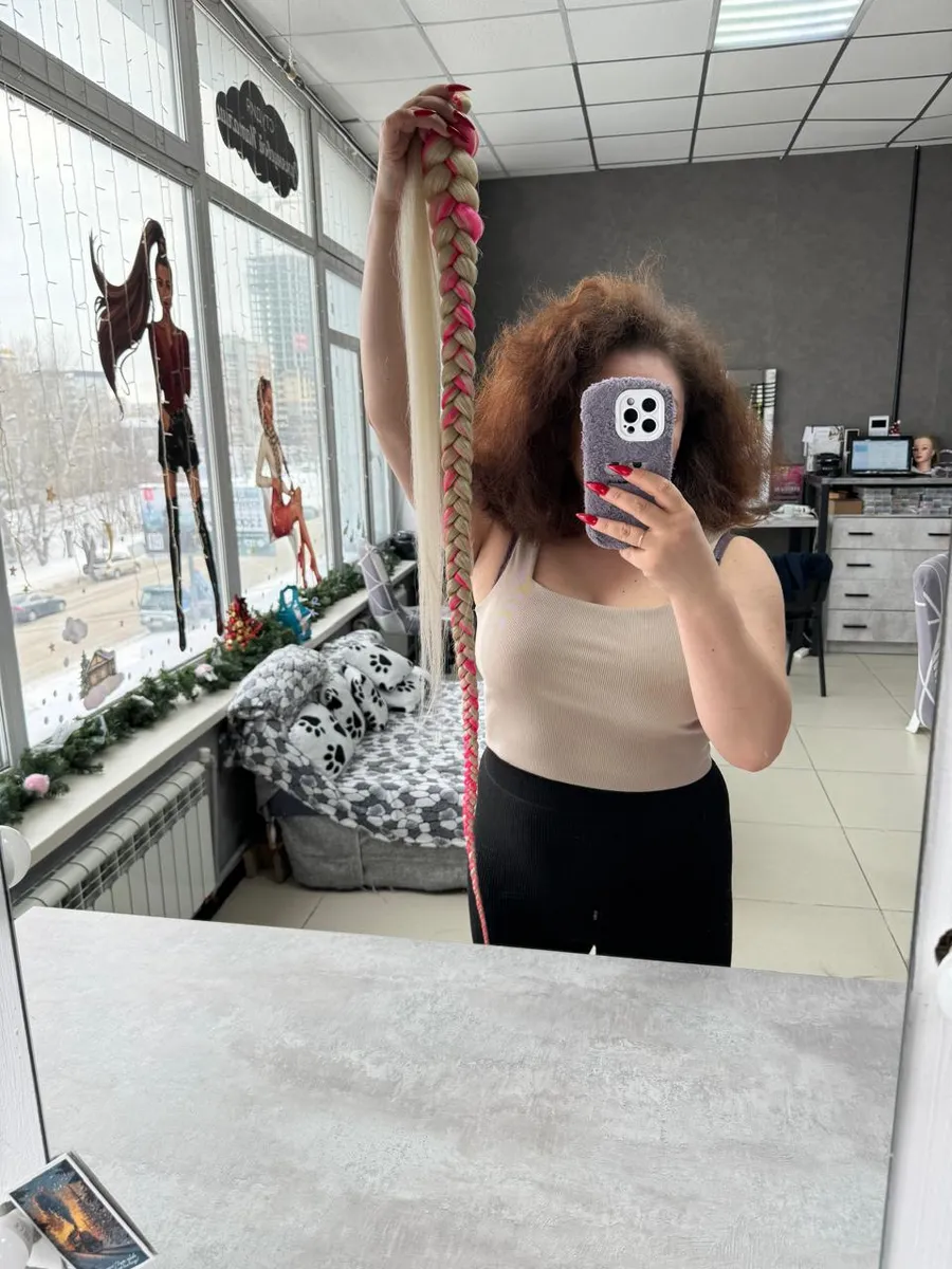 Хвост-коса на резинке