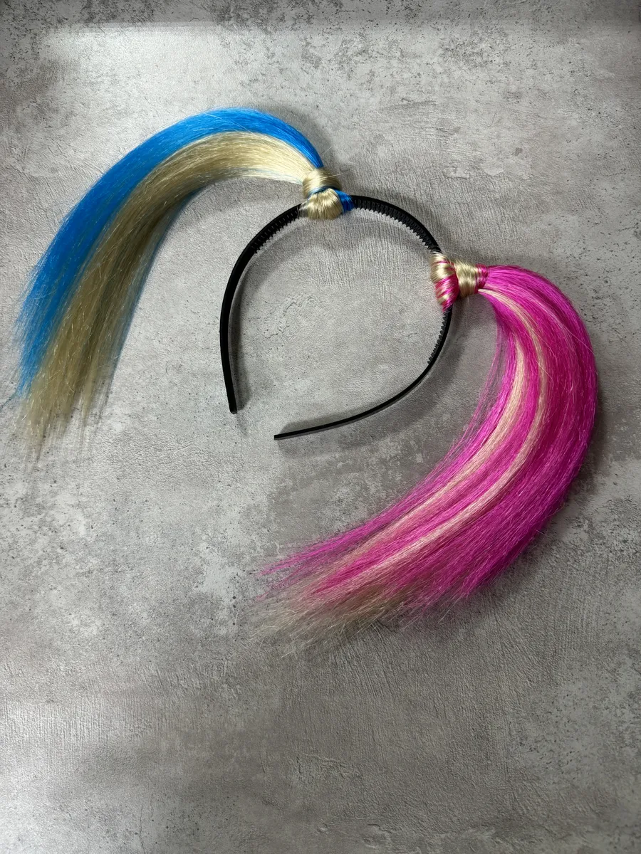 Ободок с хвостиками