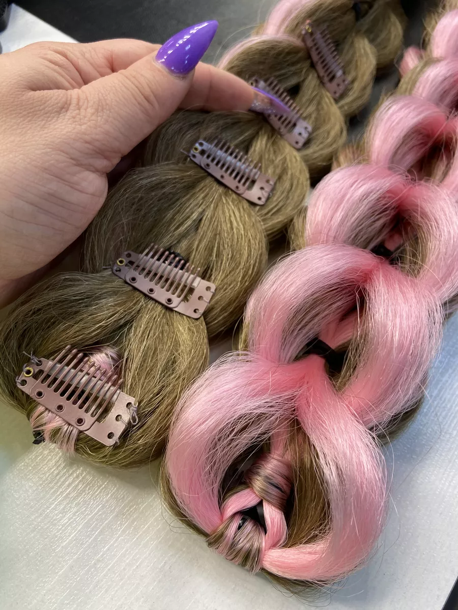 3д косы накладные на заколках