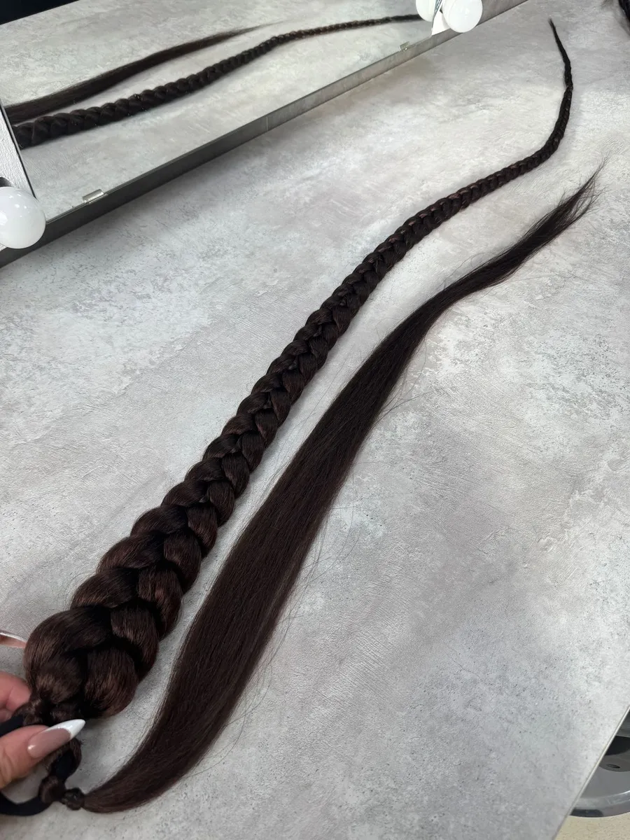 Хвост-коса на резинке