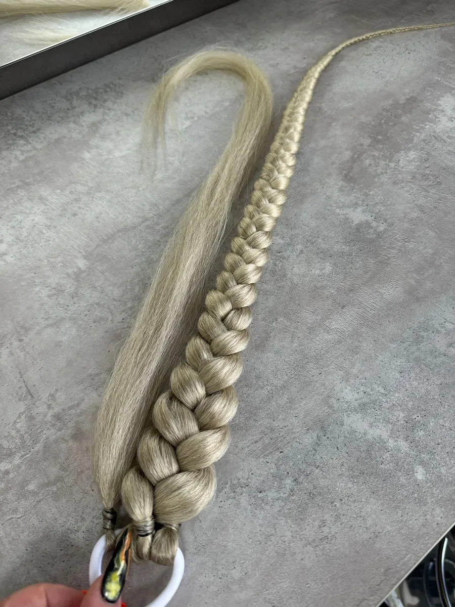 хвост-коса на резинке