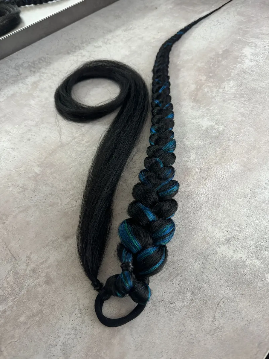 хвост-коса на резинке