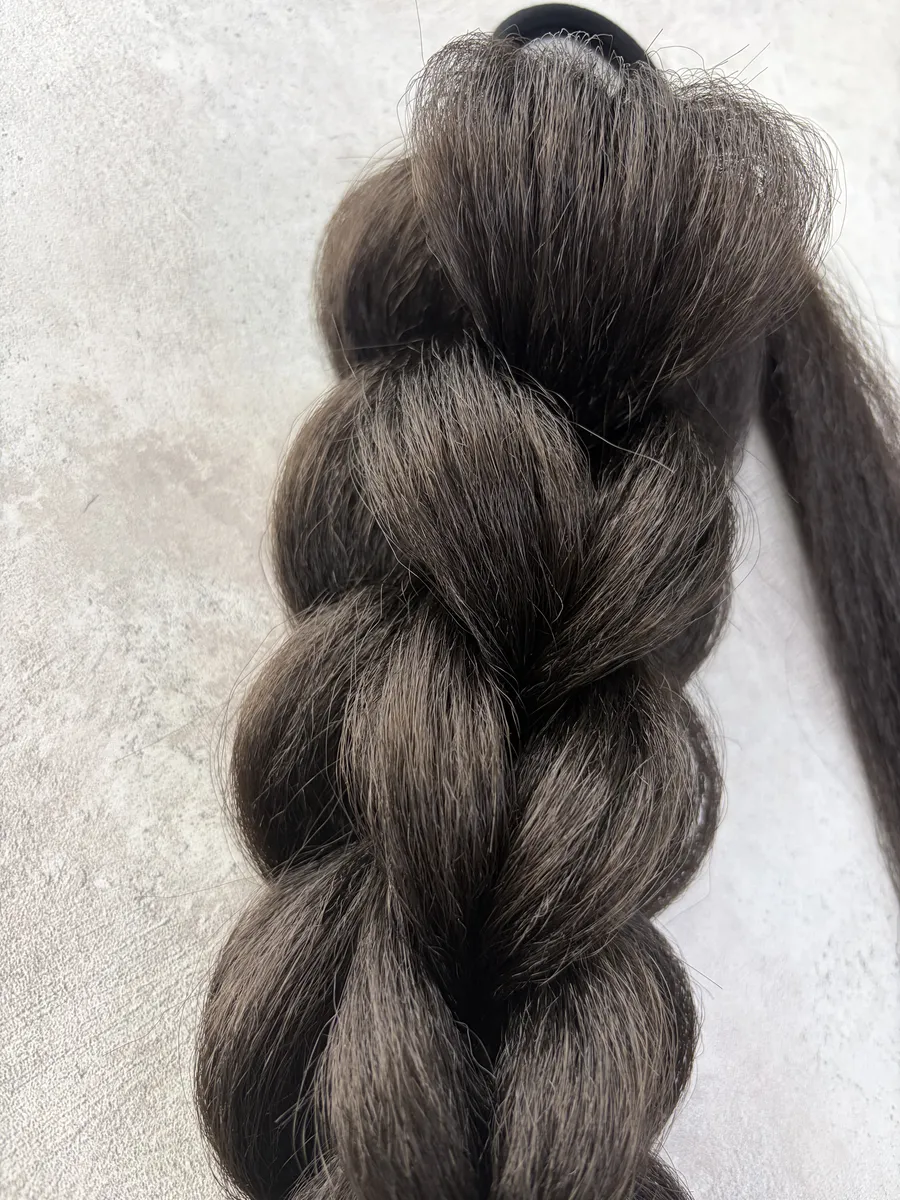 Хвост-коса на резинке