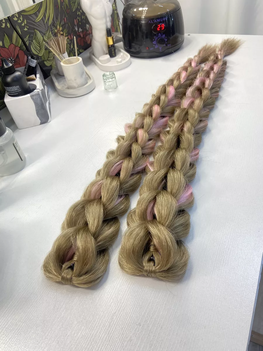 3д косы накладные на заколках