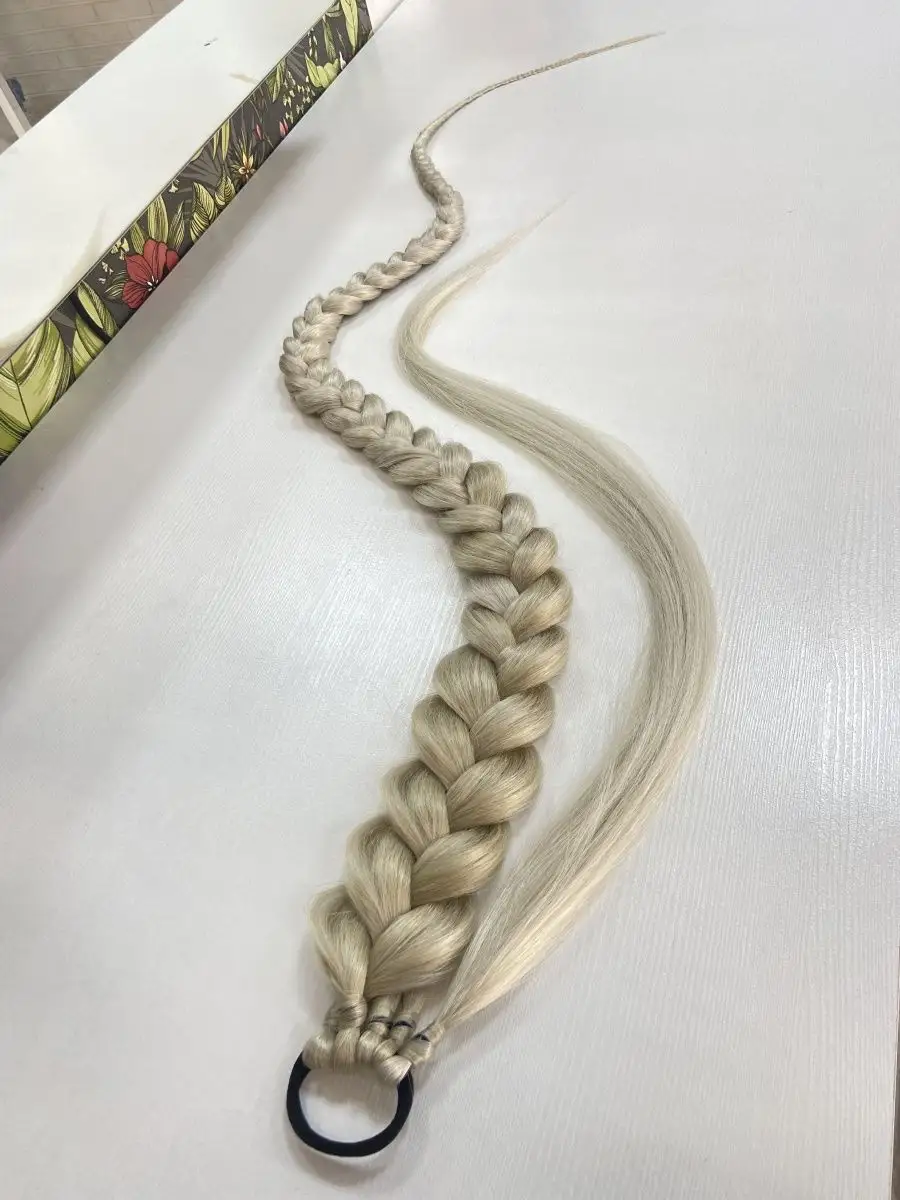 Хвост-коса на резинке