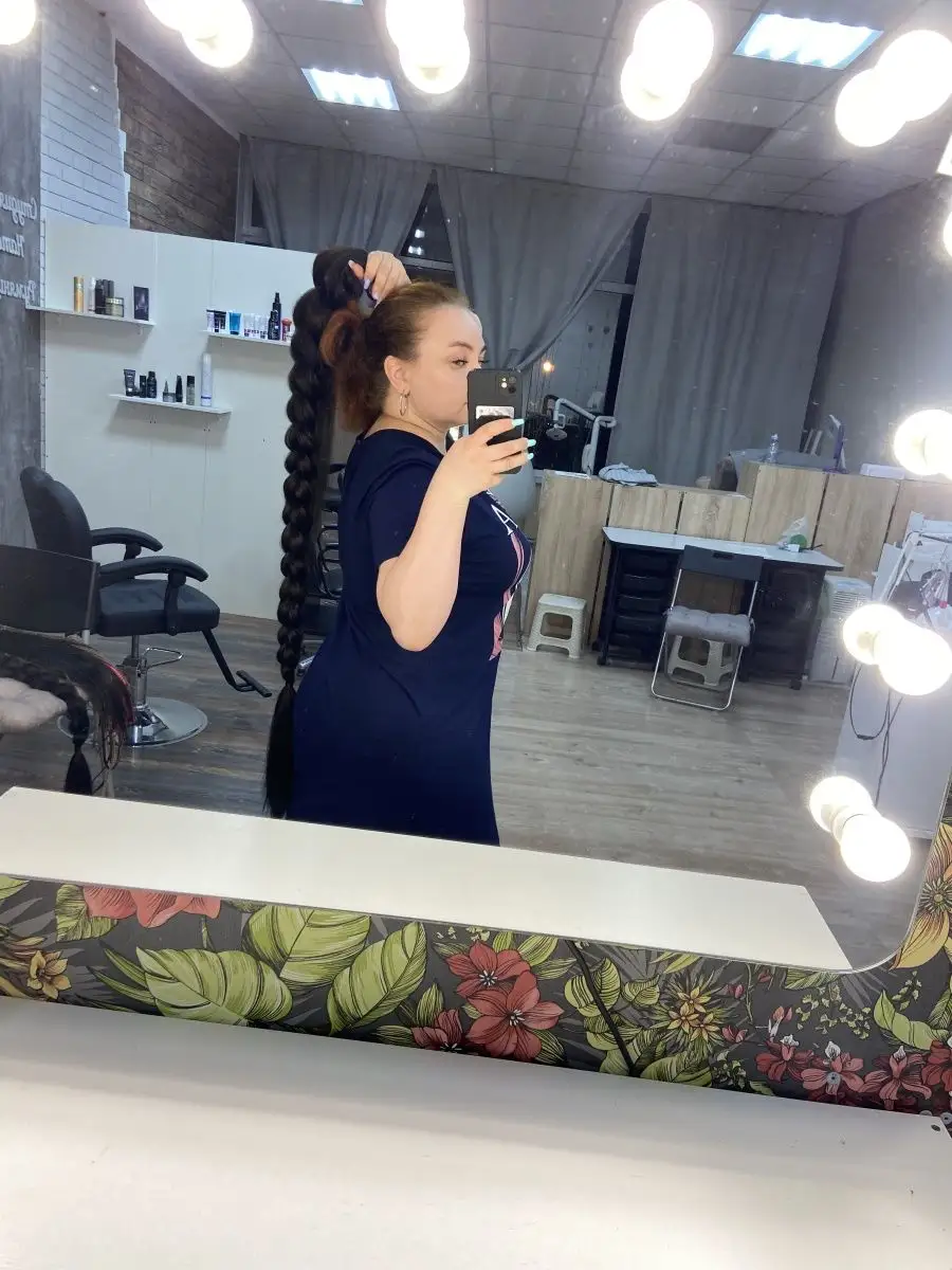 хвост-коса на резинке