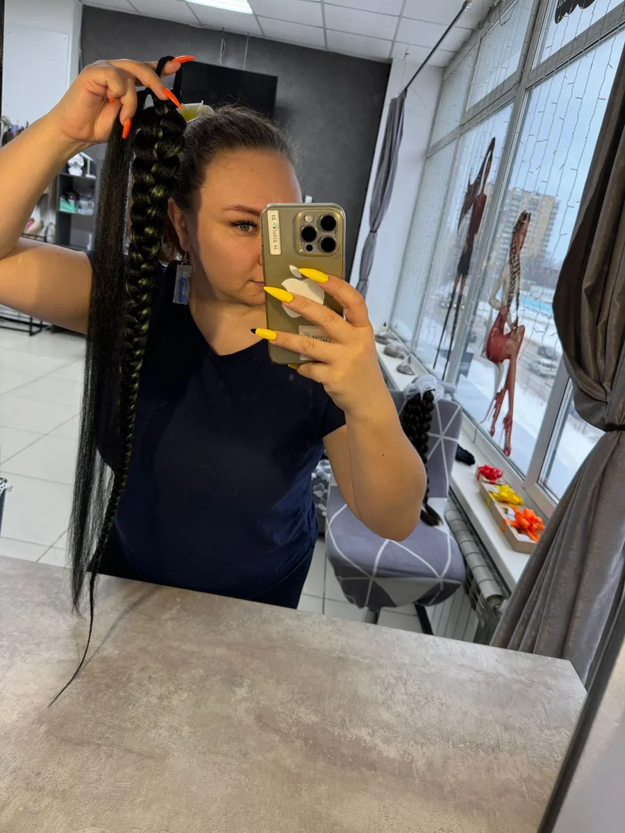 хвост-коса на резинке