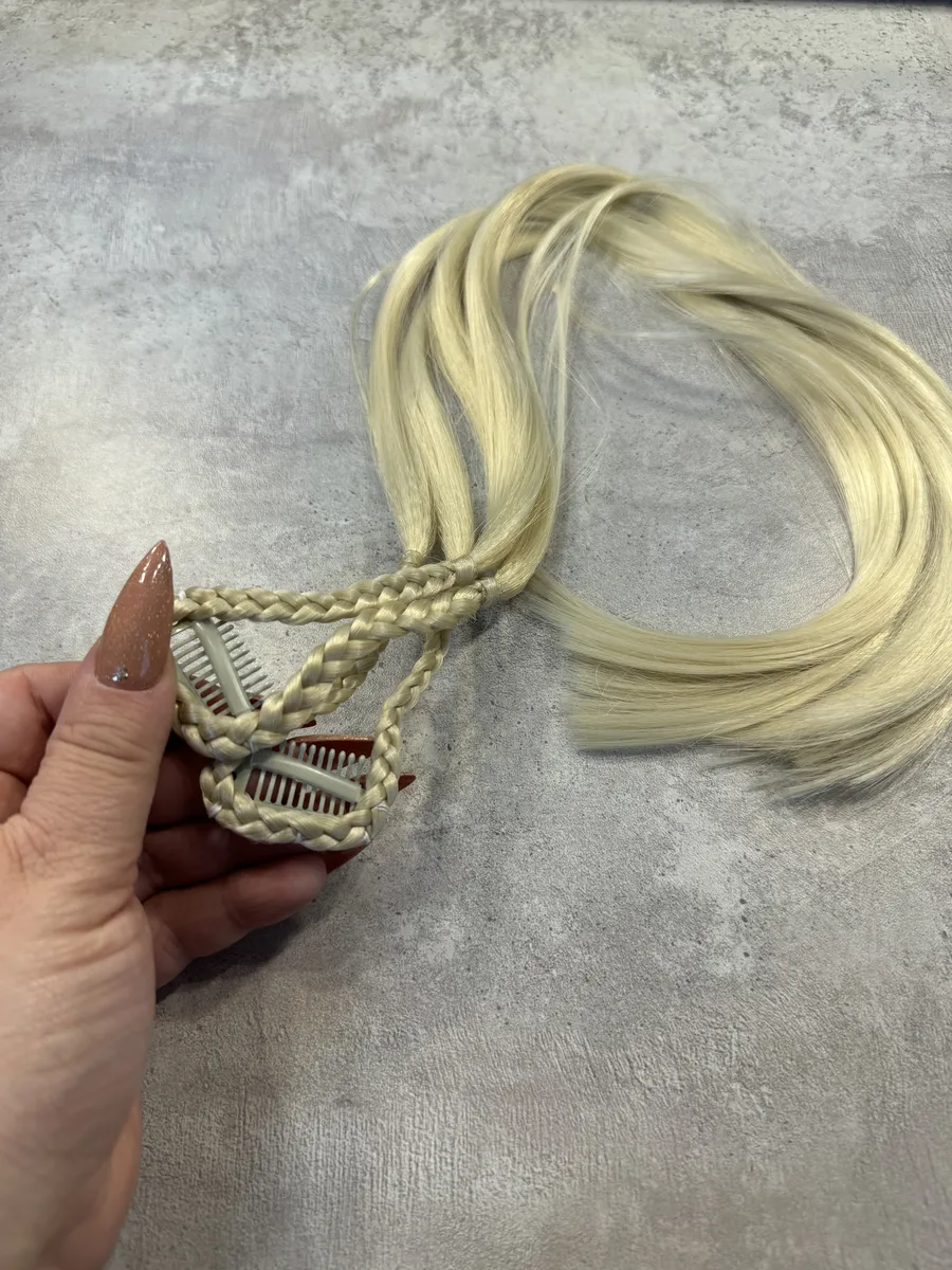 косы на заколках