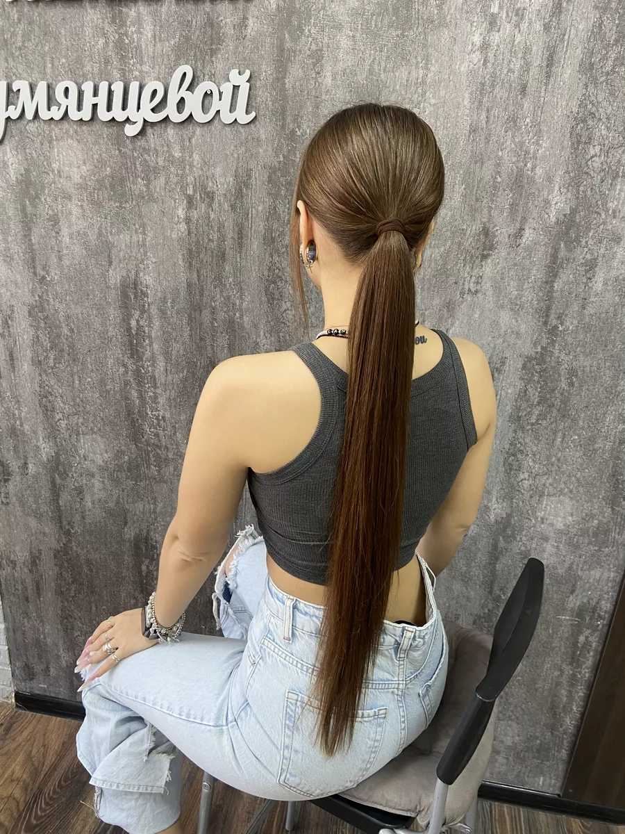 Хвост-коса на резинке