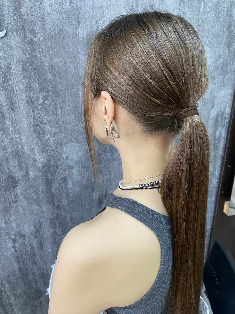 Хвост-коса на резинке