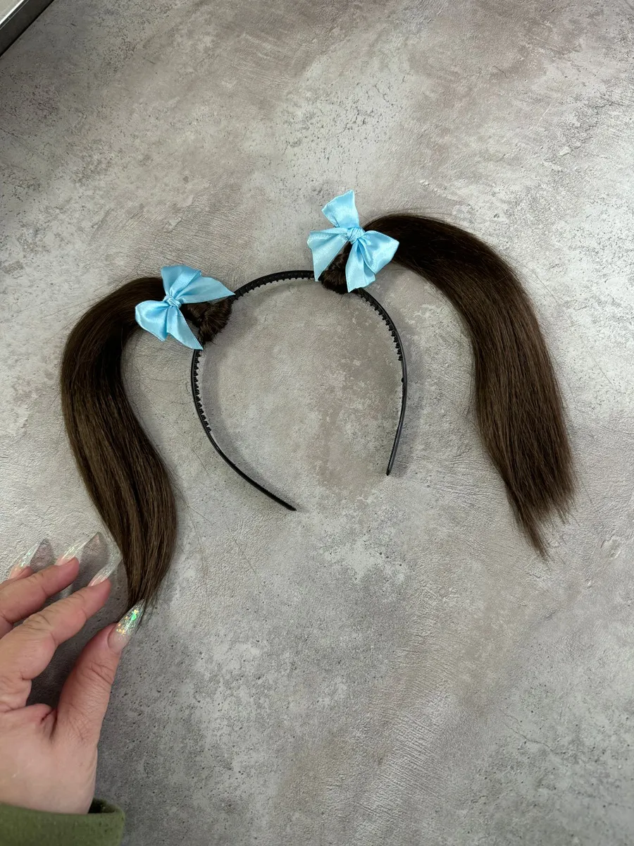 Ободок с хвостиками