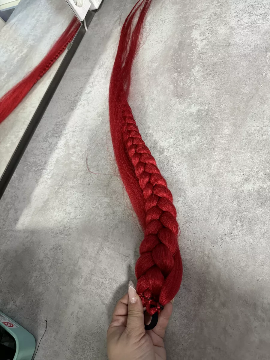 хвост-коса на резинке