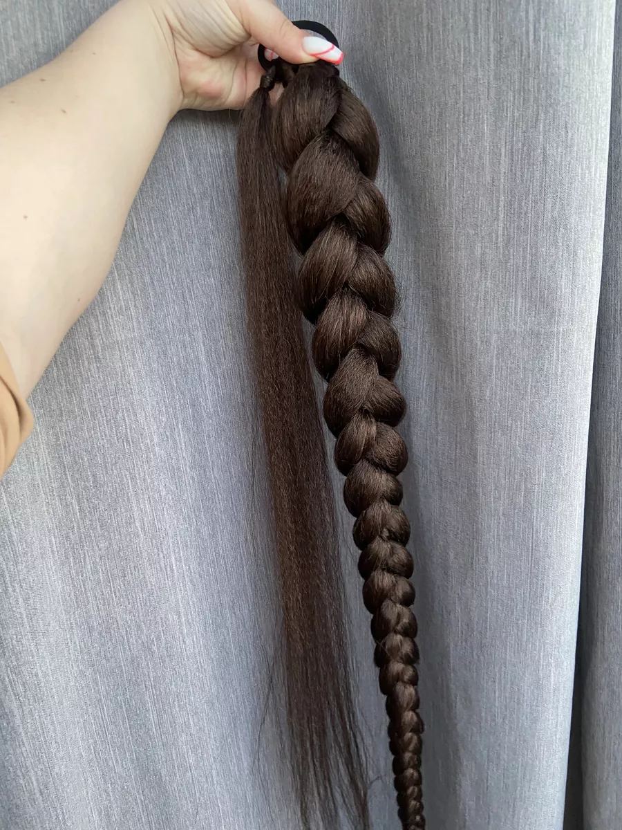 Хвост-коса на резинке